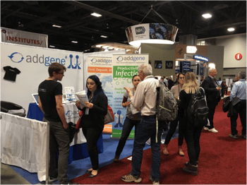 Addgene's booth at the Society for Neuroscience conference