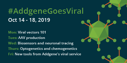 Addgene viral vectors week banner schedule