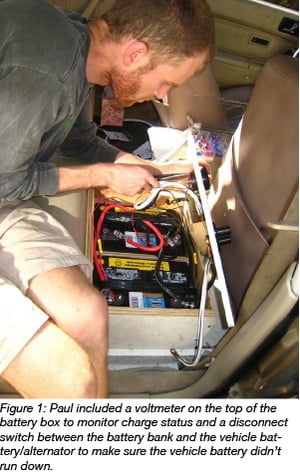 Adding volt meter to car battery Yellowstone sampling