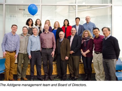 Addgene management and board of directors