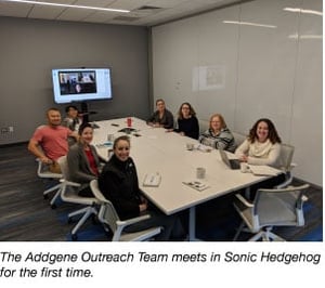 Addgene meeting in a conference room