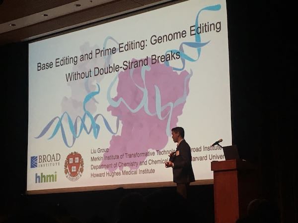David Liu gives a talk about base editing and prime editing