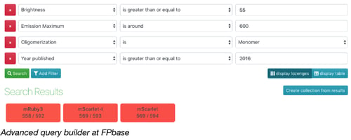 Advanced Query Builder at FPbase