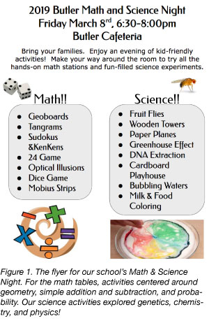 Math and Science night flyer