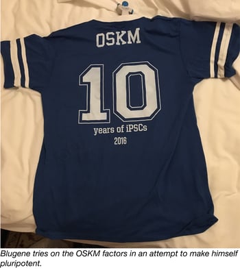 Blugene in the OSKM T-shirt