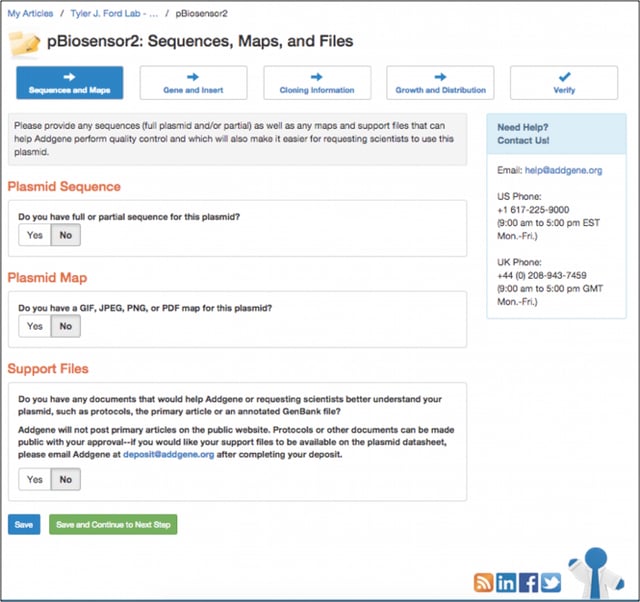 pBiosensor2 plasmid info