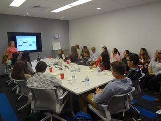 Addgene Executive Director Joanne Kamens teaches MassBioEd students learning about careers and networking