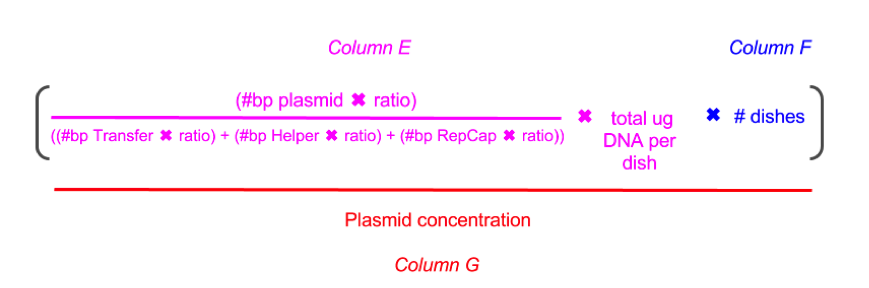 PEI AAV Packaging Transfection Equation