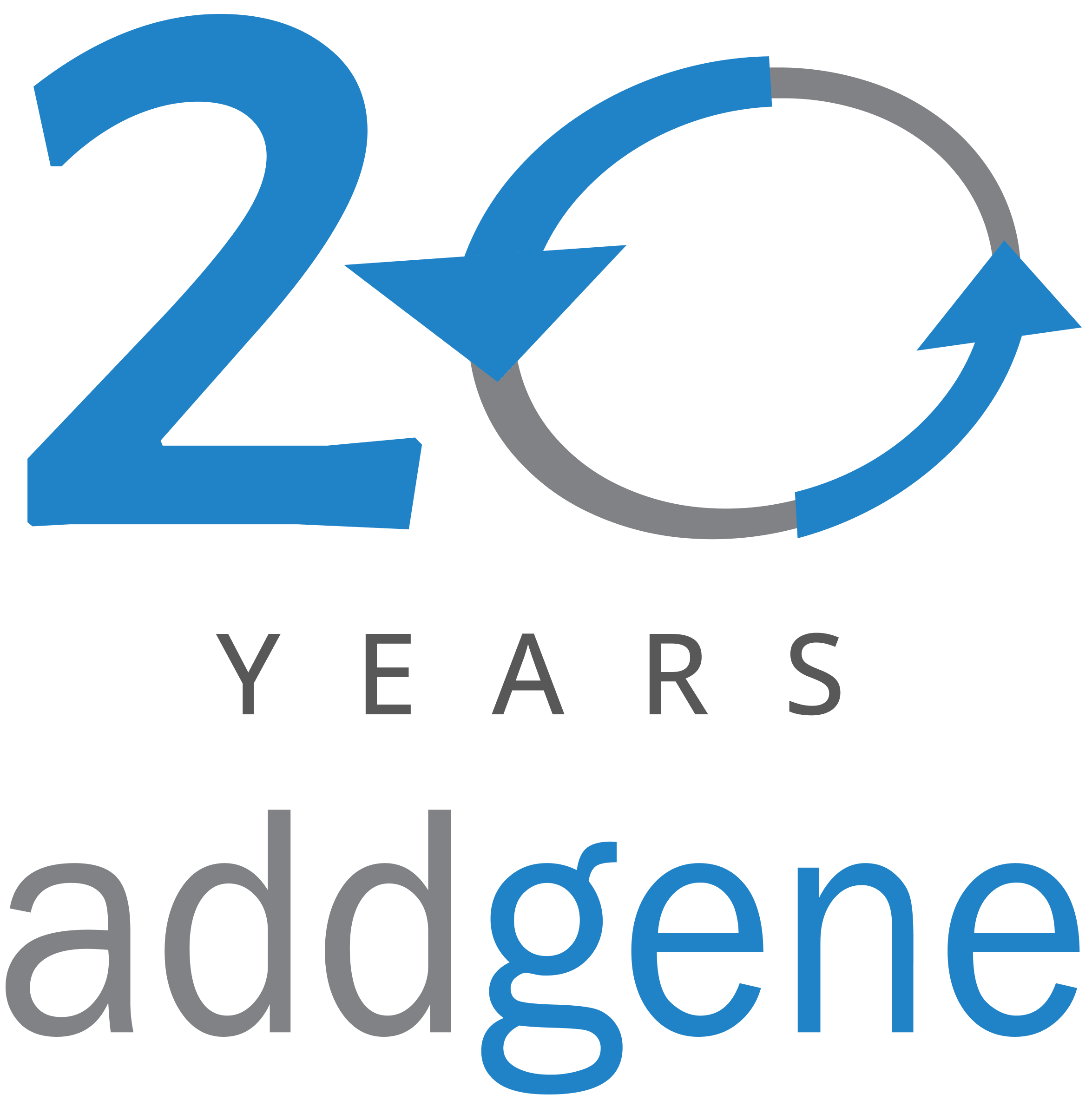 addgene's 20 year logo. 