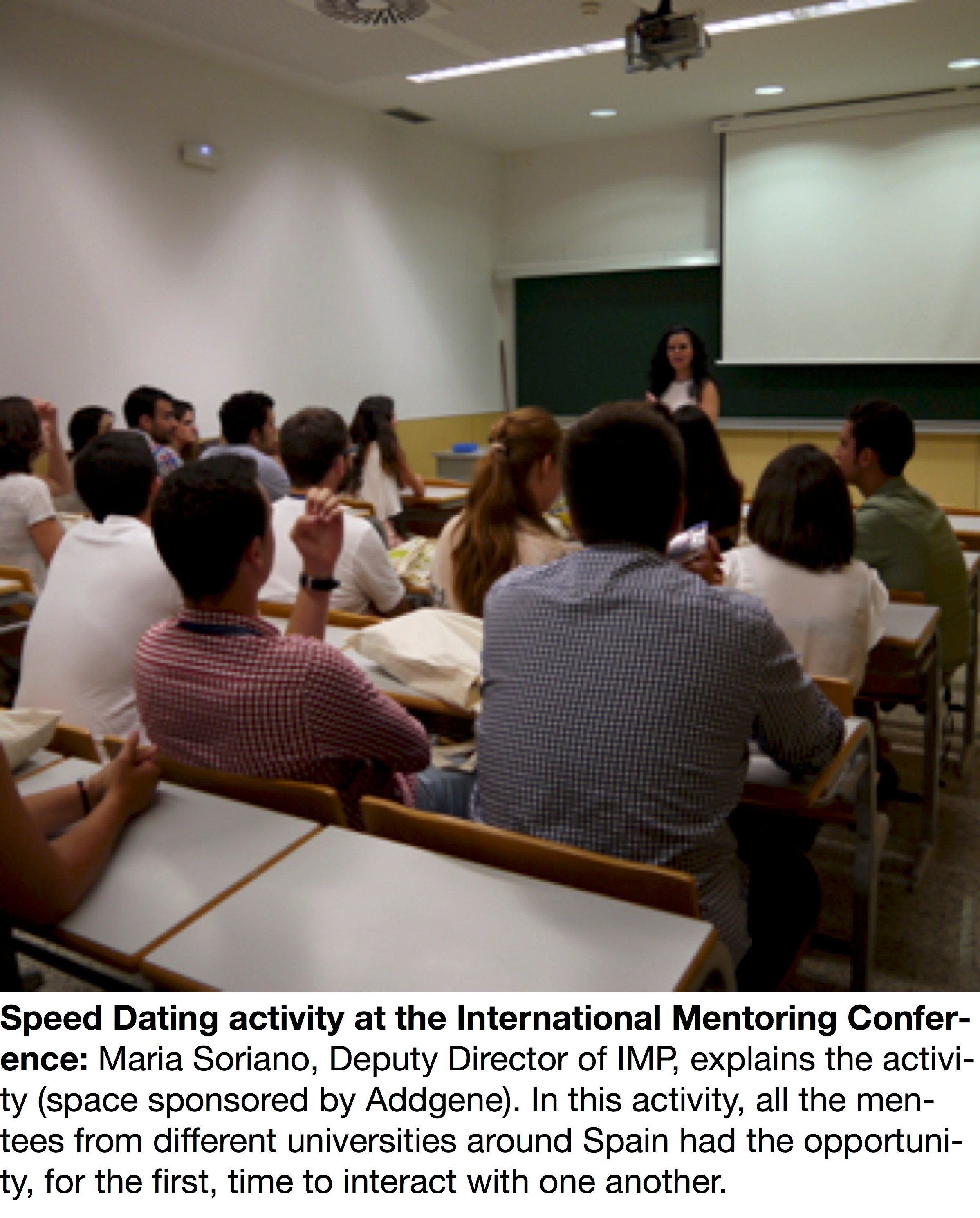speed dating activity at the International Mentoring Conference 2014-2015.